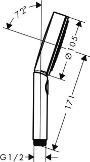 Душевая лейка Hansgrohe Pulsify Select 105 3jet Relaxation 24110700